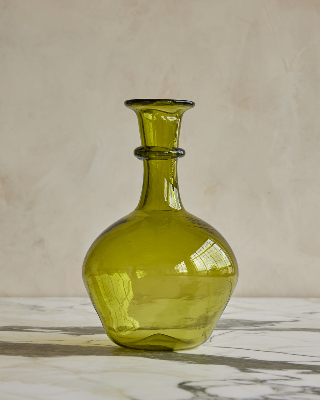 Lostine - Round Bottom Glass Decanter - Olive