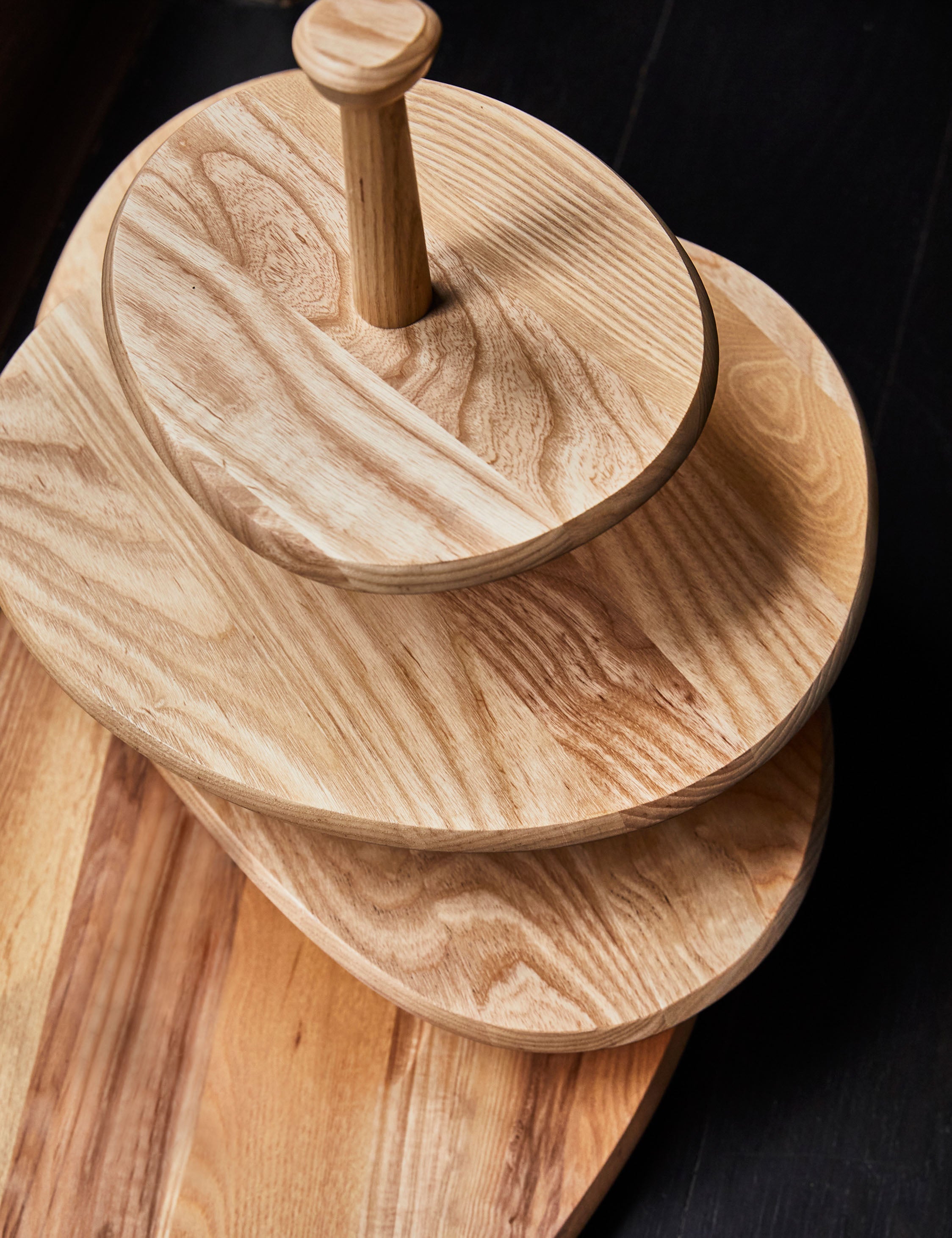 Lulu and Georgia - Dune Ash Wood Cake Stand by Kelly Wearstler x Serax