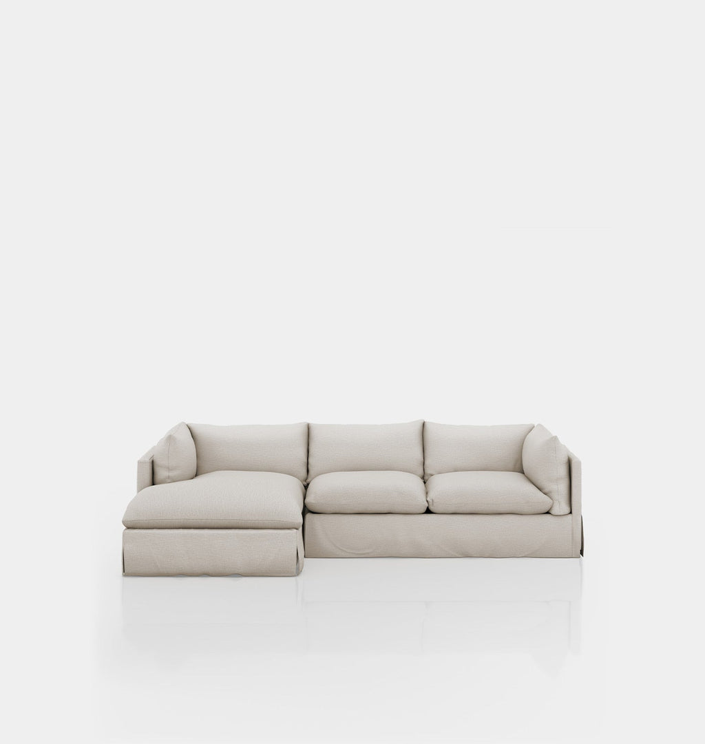 Amber Interiors - Kelby Slipcovered 2pc Sectional