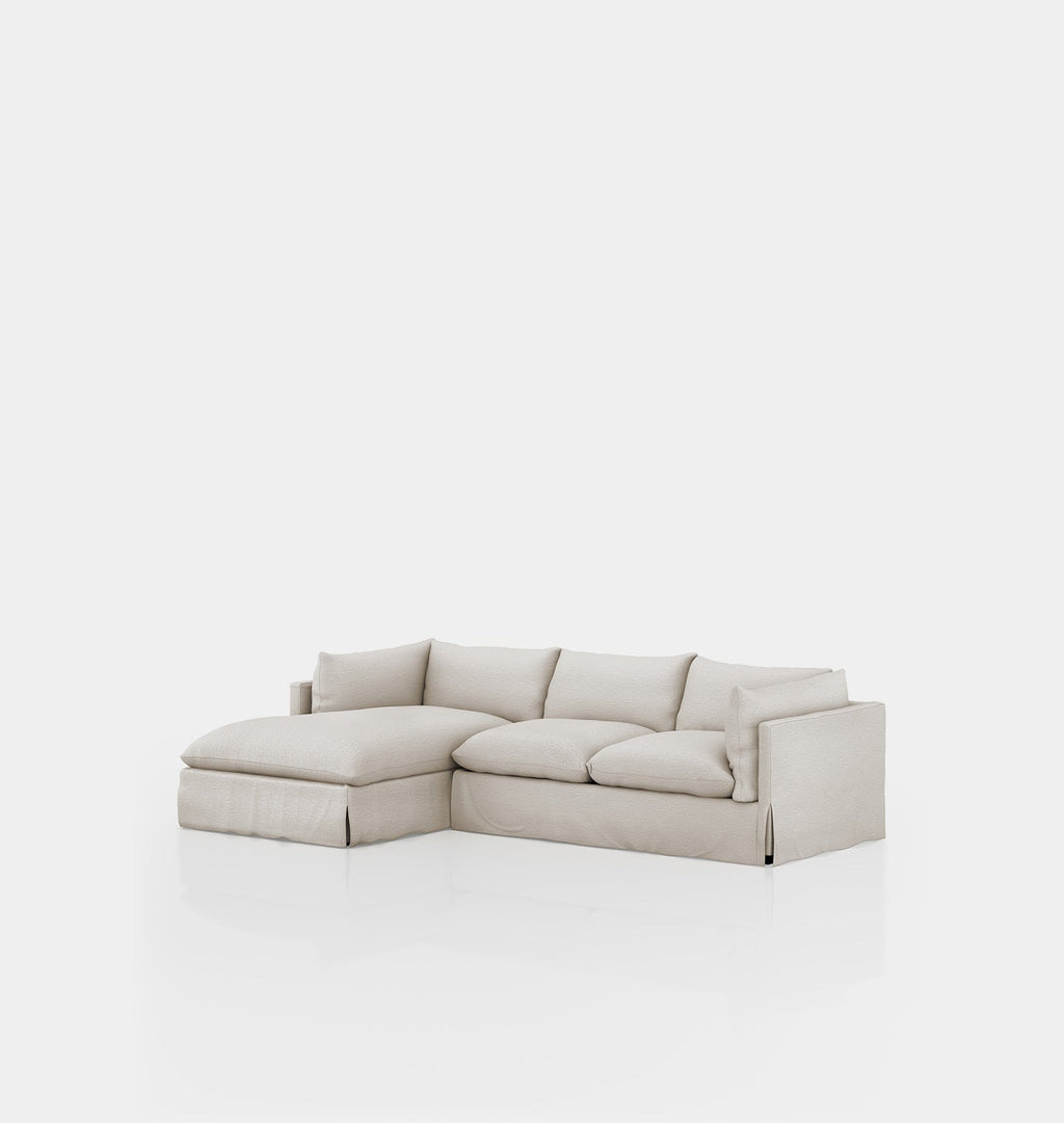 Amber Interiors - Kelby Slipcovered 2pc Sectional