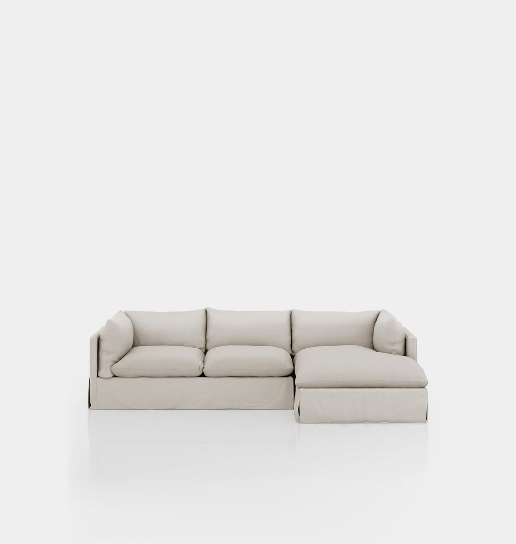 Amber Interiors - Kelby Slipcovered 2pc Sectional