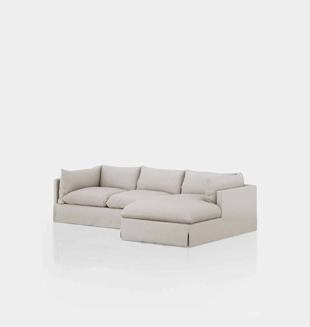 Amber Interiors - Kelby Slipcovered 2pc Sectional