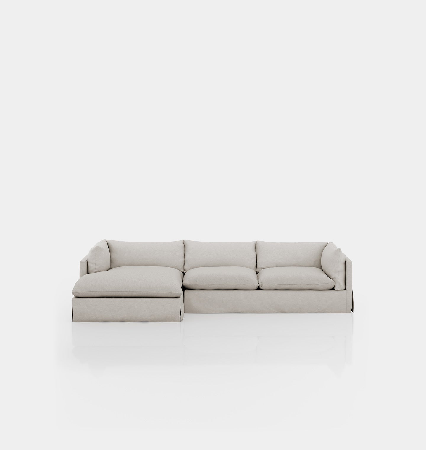 Amber Interiors - Kelby Slipcovered 2pc Sectional