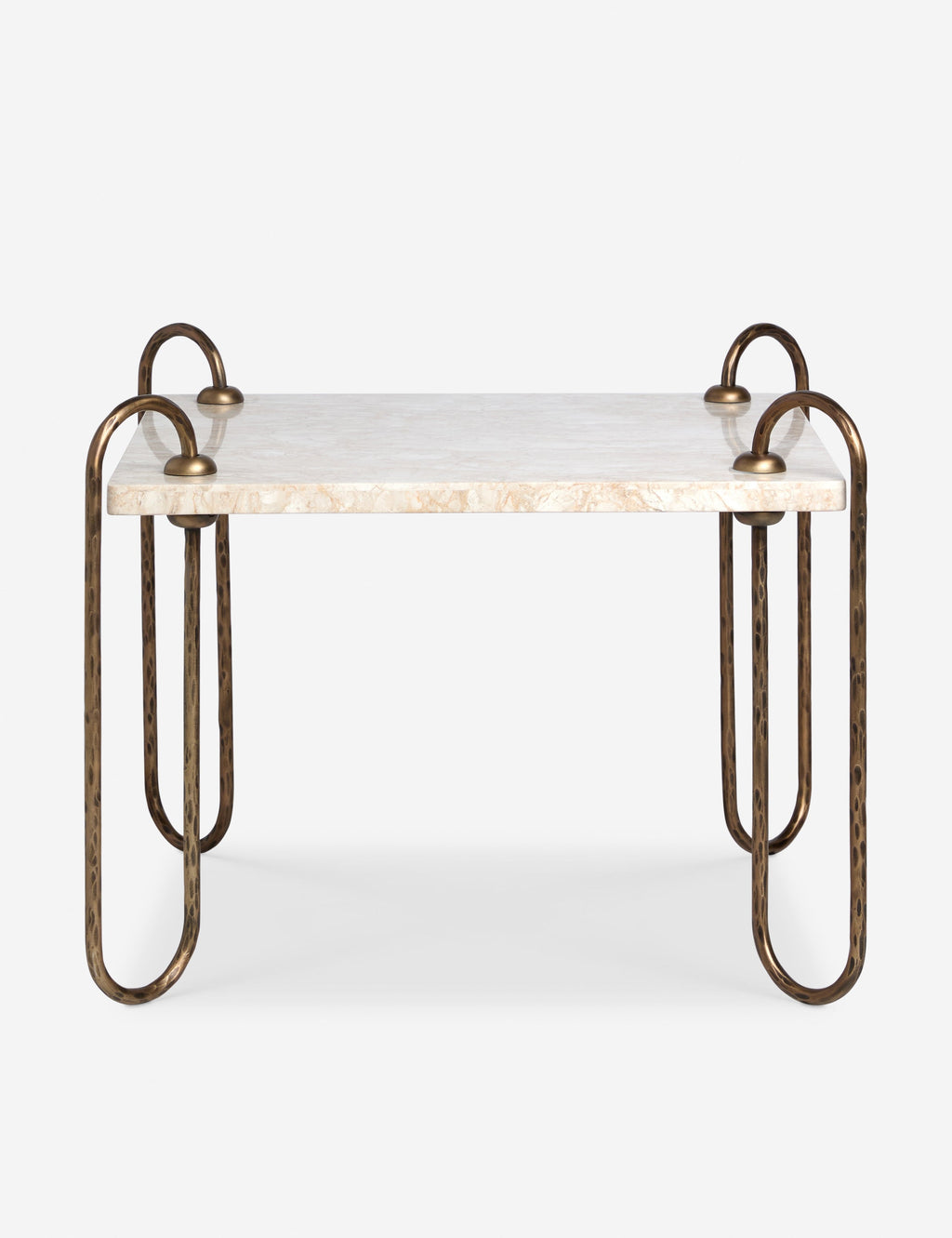 Lulu and Georgia - Open Box: Kimberly Side Table, Ivory Marble