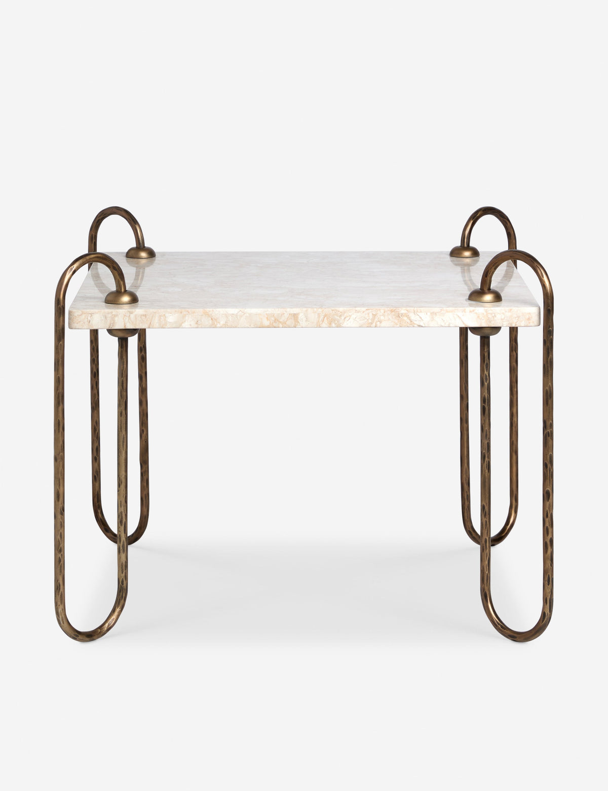 Lulu and Georgia - Open Box: Kimberly Side Table, Ivory Marble