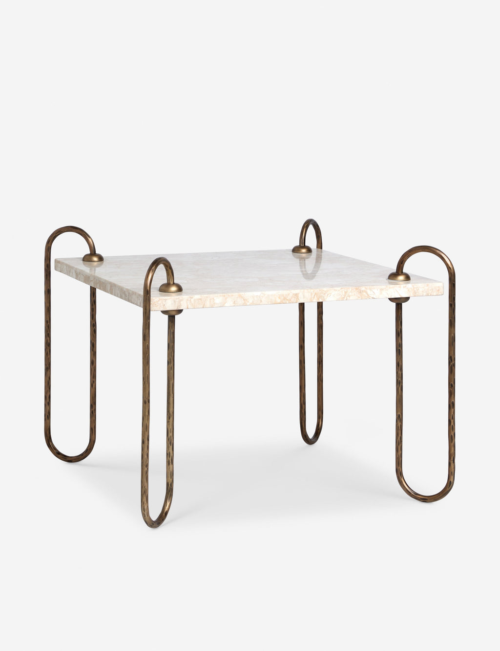 Lulu and Georgia - Open Box: Kimberly Side Table, Ivory Marble