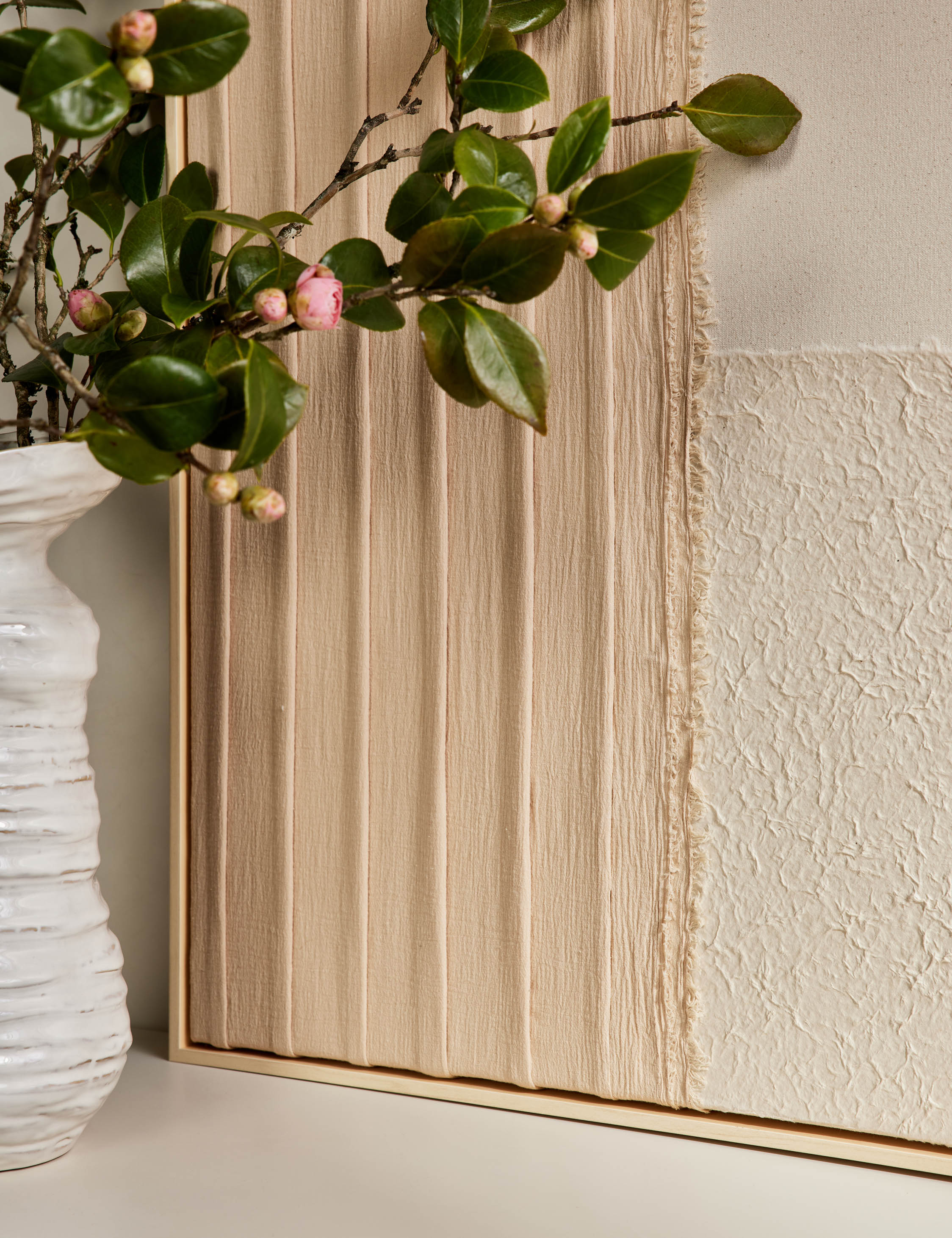 Lulu and Georgia - Patchwork Blush Wall Art by Visual Contrast