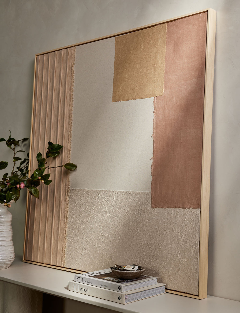Lulu and Georgia - Patchwork Blush Wall Art by Visual Contrast