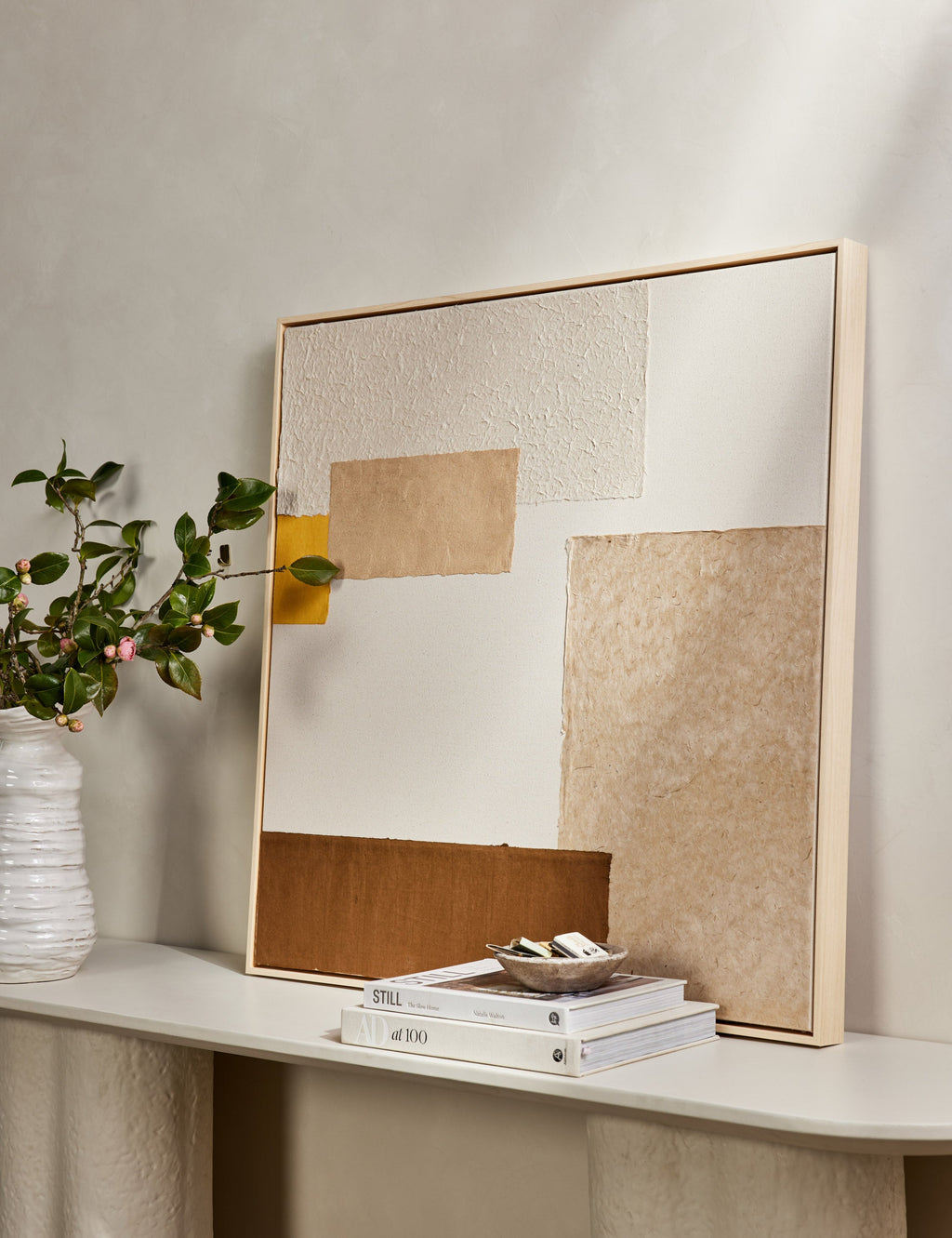 Lulu and Georgia - Patchwork Copper + Yellow Wall Art by Visual Contrast