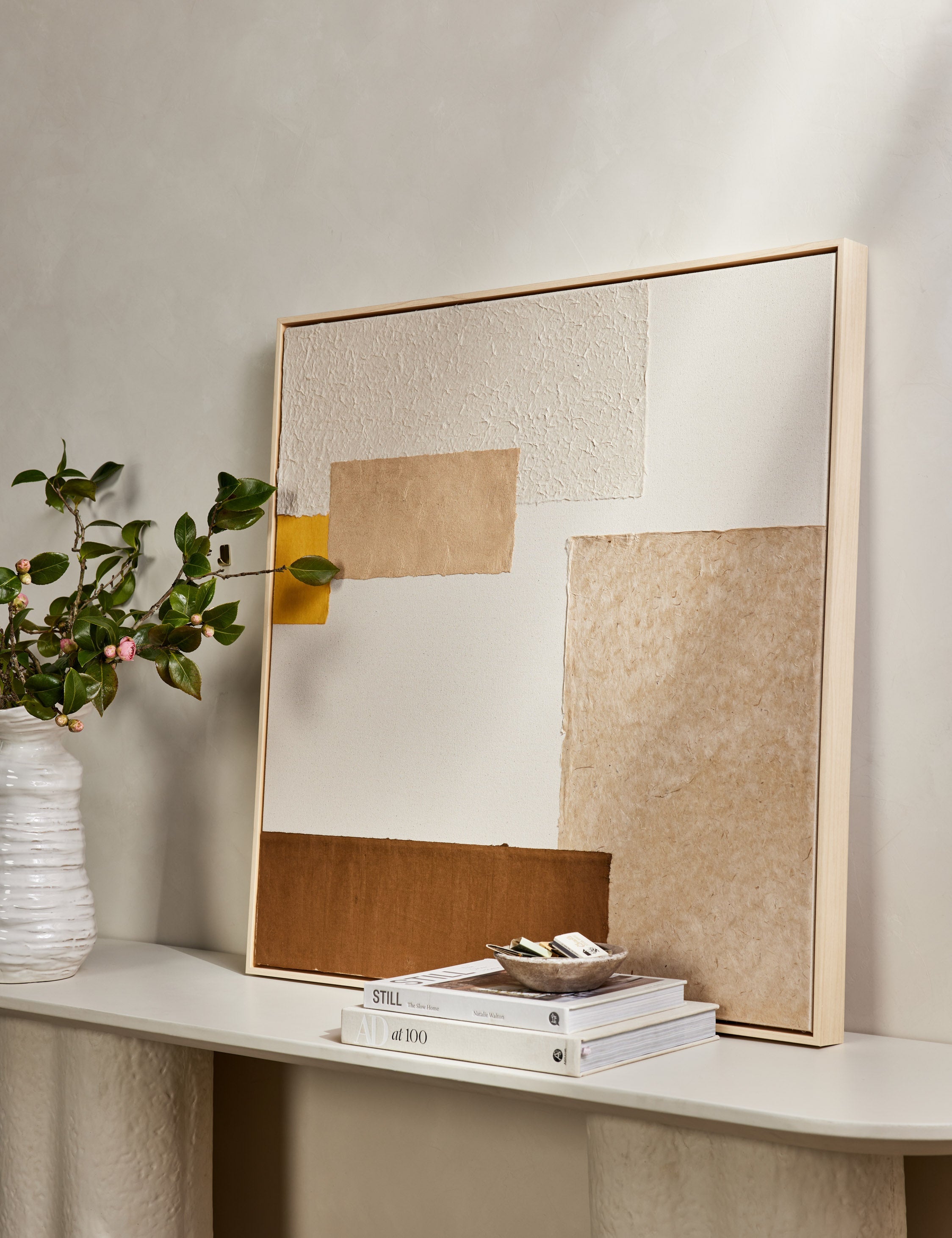 Lulu and Georgia - Patchwork Copper + Yellow Wall Art by Visual Contrast
