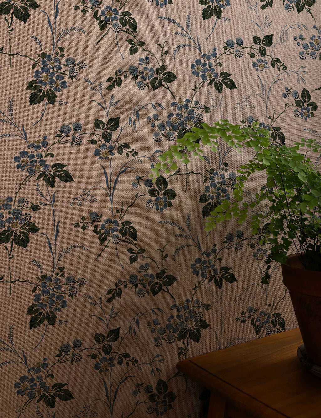Lulu and Georgia - Heaton Burlap Wallpaper by Nathan Turner
