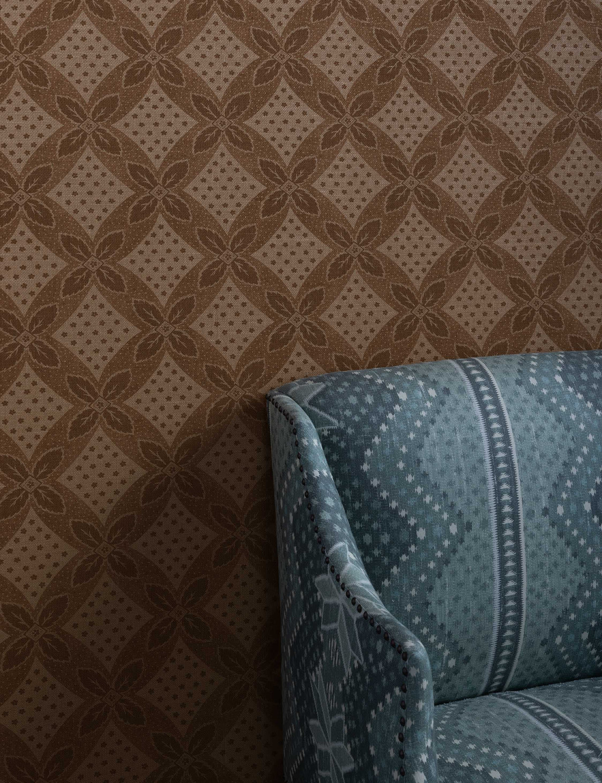 Lulu and Georgia - Arthur Burlap Wallpaper by Nathan Turner