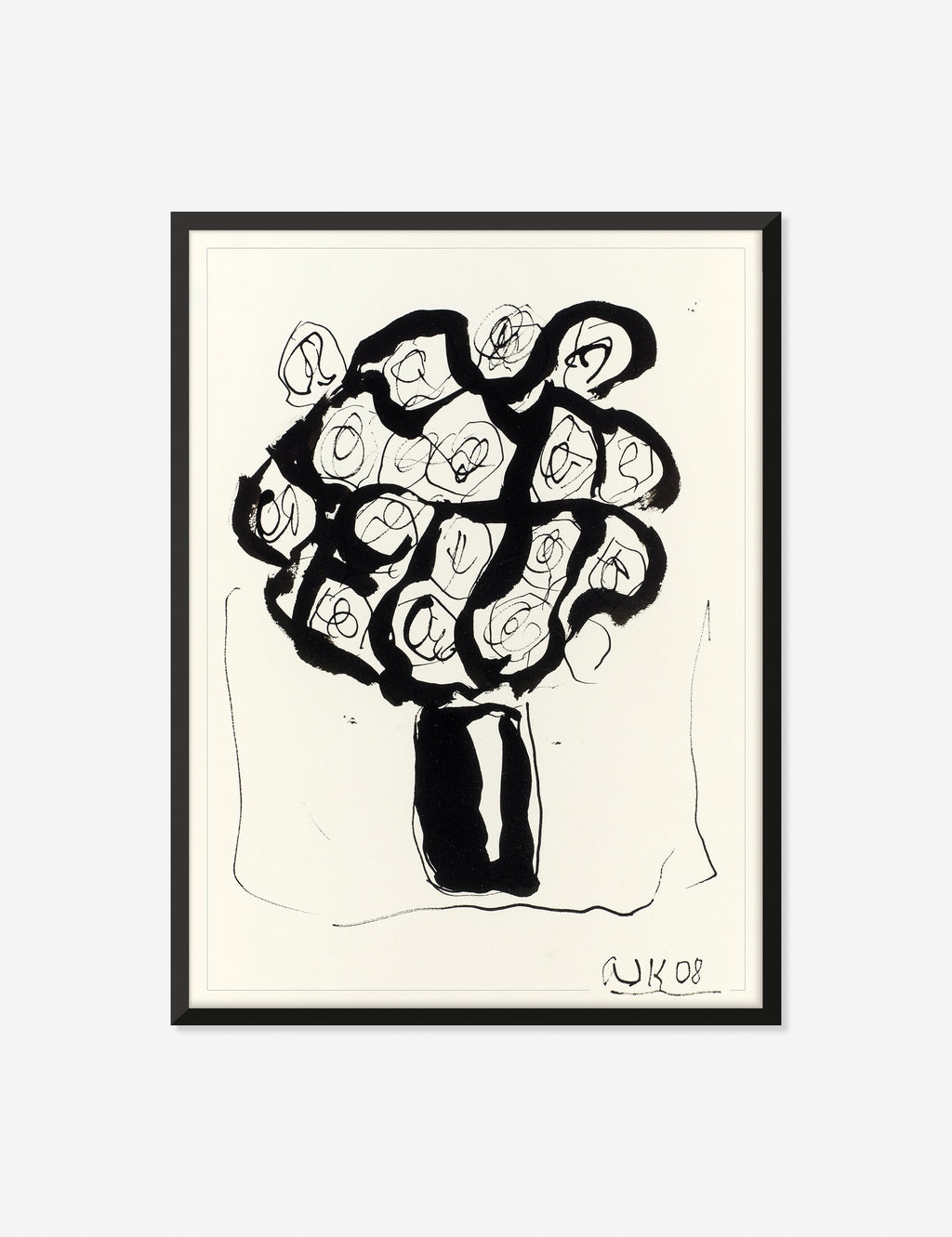 Lulu and Georgia - Ink Flower 5 Wall Art by Arthur Krakower