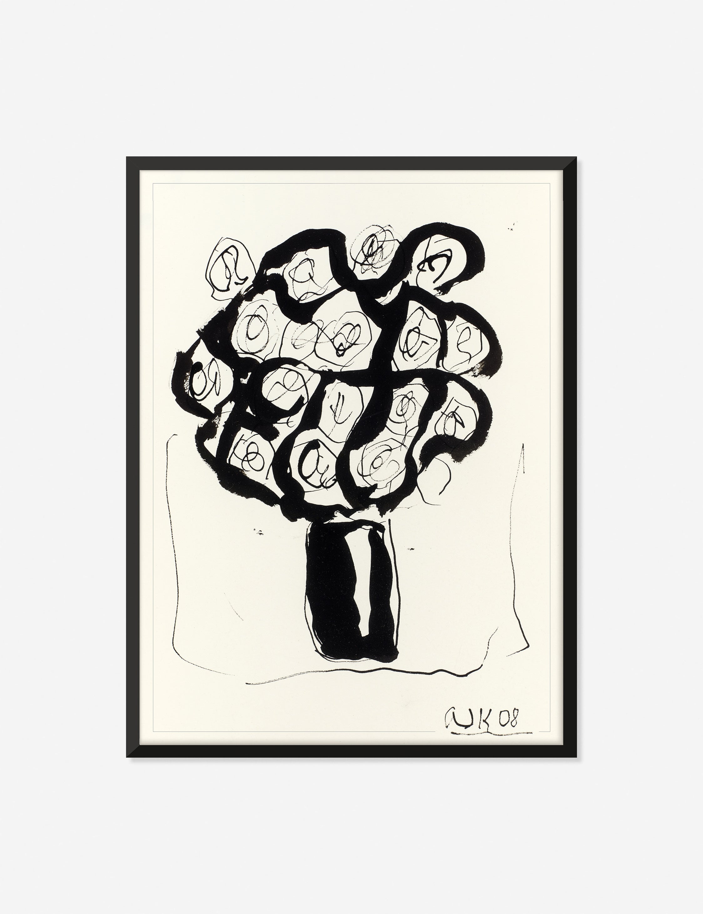 Lulu and Georgia - Ink Flower 5 Wall Art by Arthur Krakower