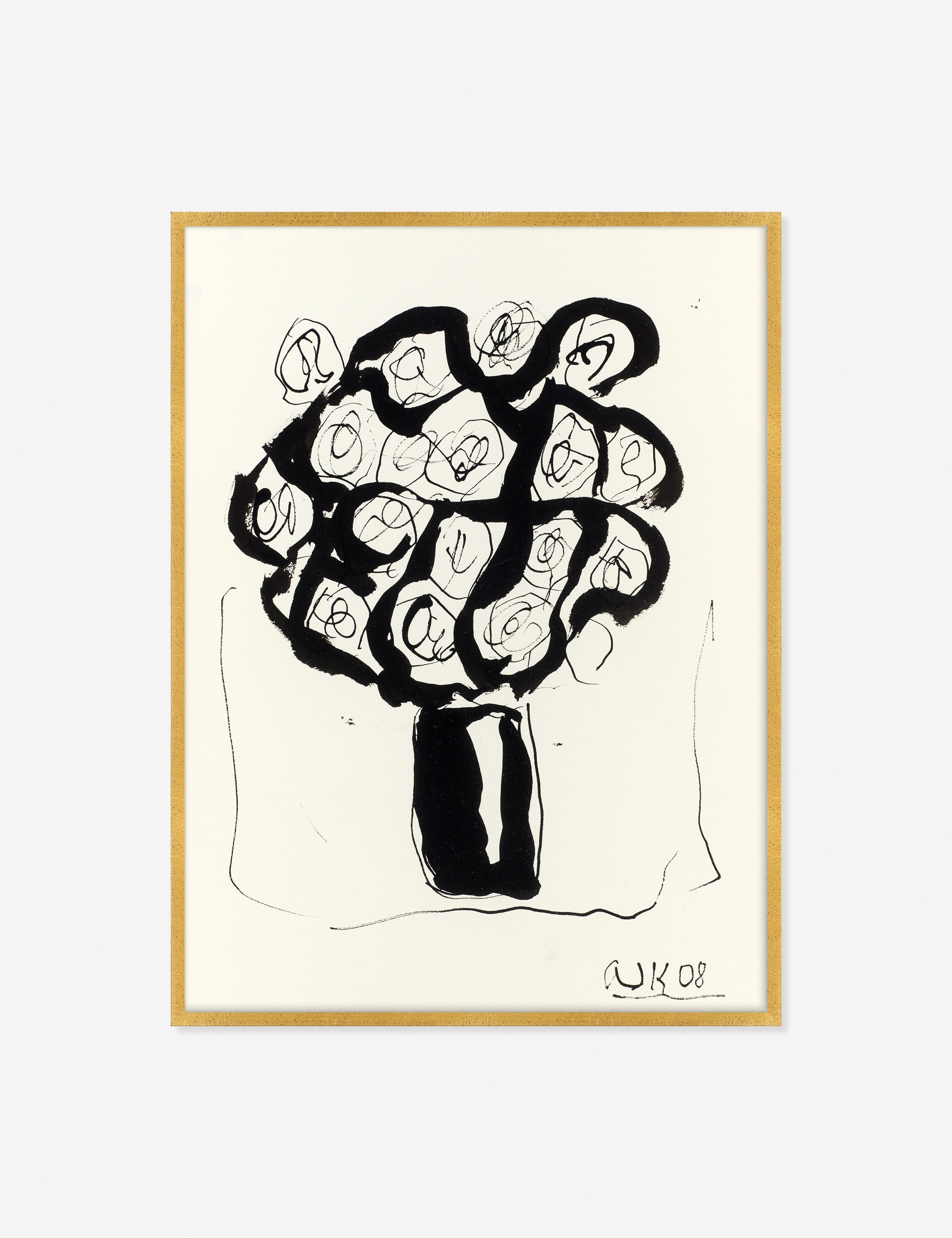 Lulu and Georgia - Ink Flower 5 Wall Art by Arthur Krakower