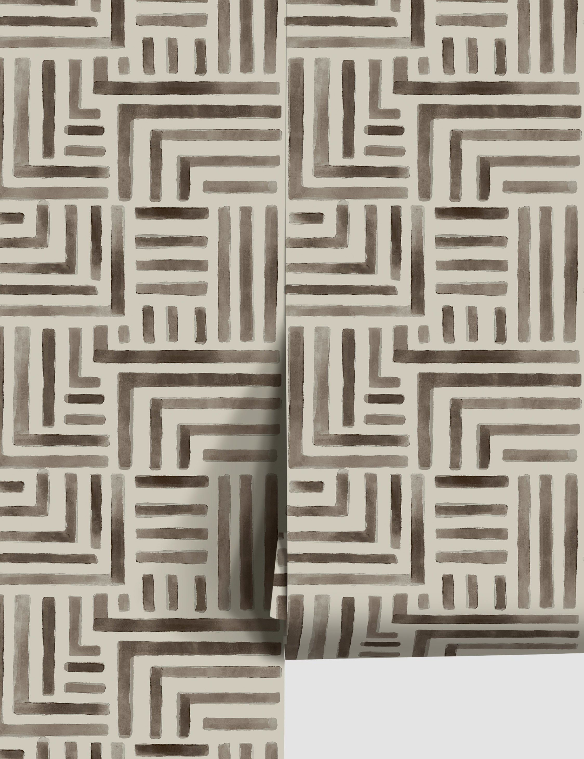 Lulu and Georgia - Painterly Labyrinth Wallpaper by Christiane Lemieux