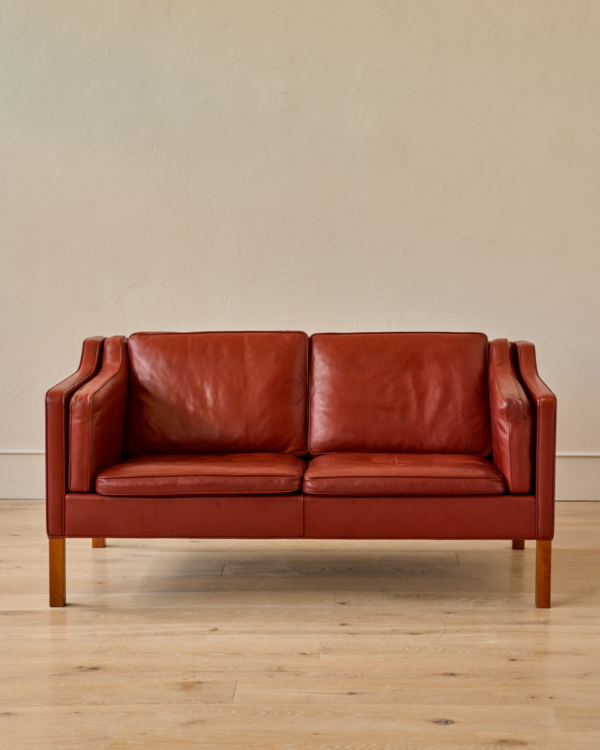 Lostine - Red 2 - Seater Leather Sofa - II