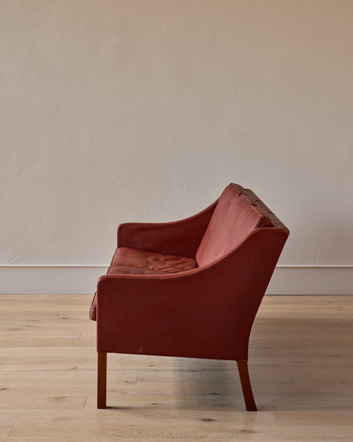 Lostine - Red Leather 3 - Seater Sofa