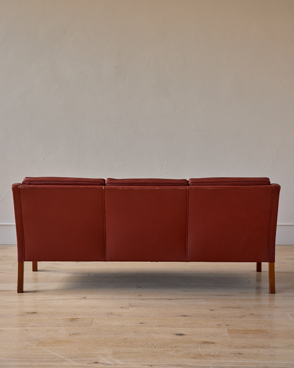 Lostine - Red Leather 3 - Seater Sofa
