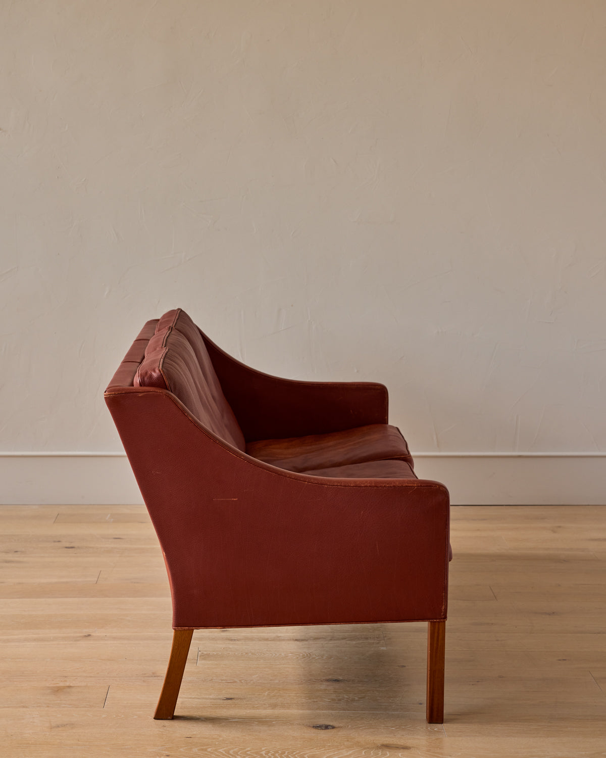 Lostine - Red Leather 3 - Seater Sofa
