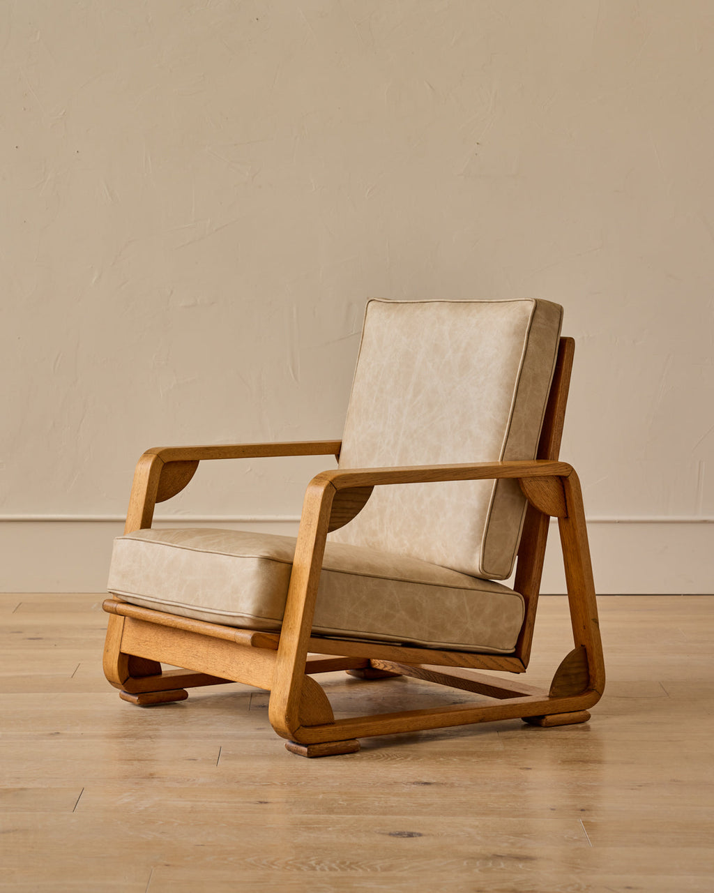Lostine - Shopmade Lounge Chair in Au Lait Leather