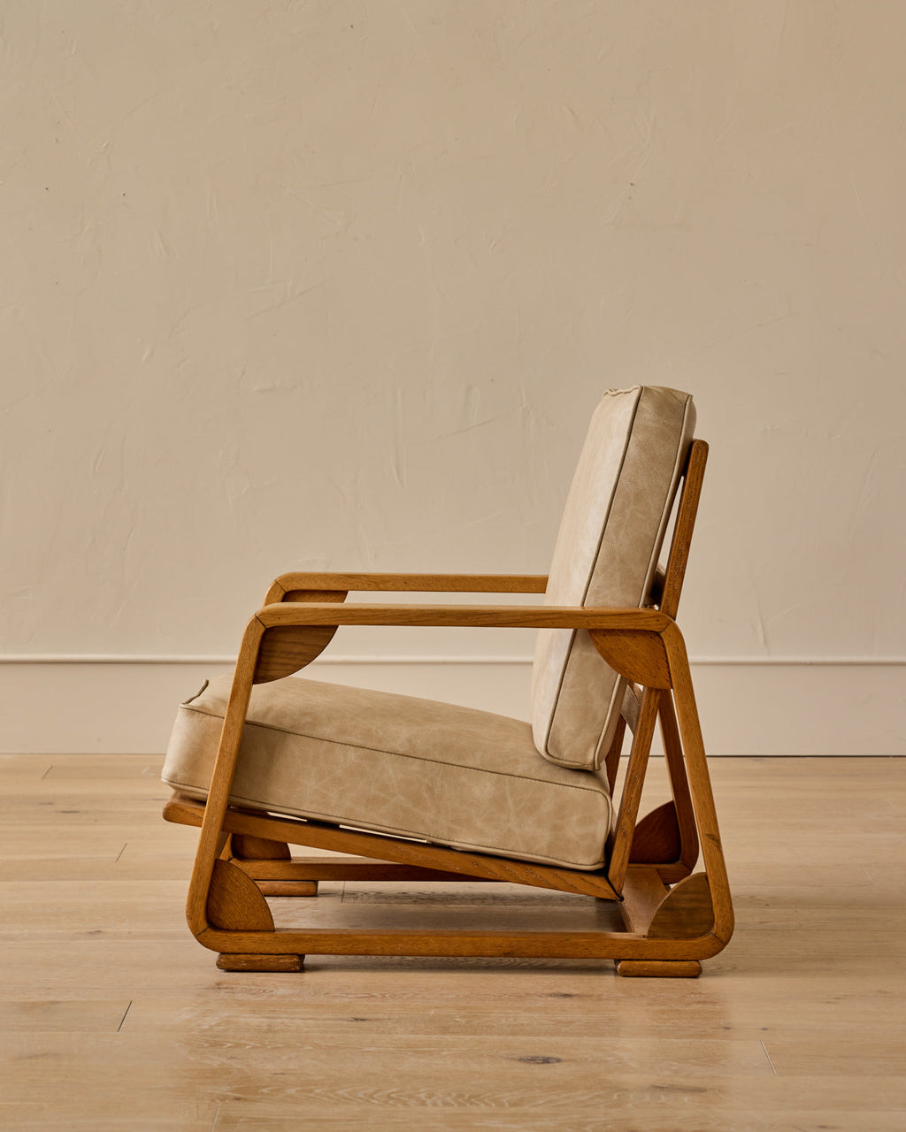 Lostine - Shopmade Lounge Chair in Au Lait Leather