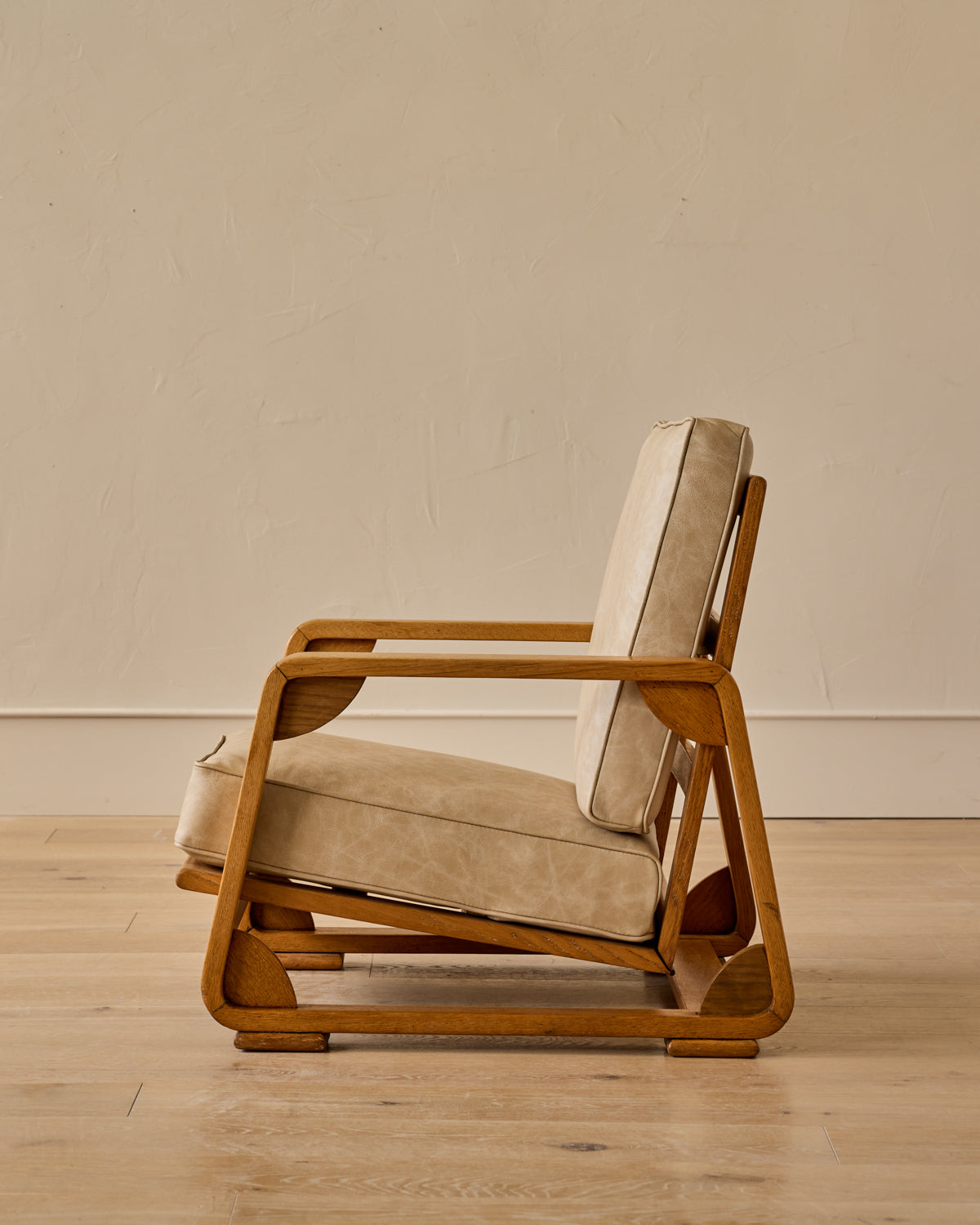 Lostine - Shopmade Lounge Chair in Au Lait Leather