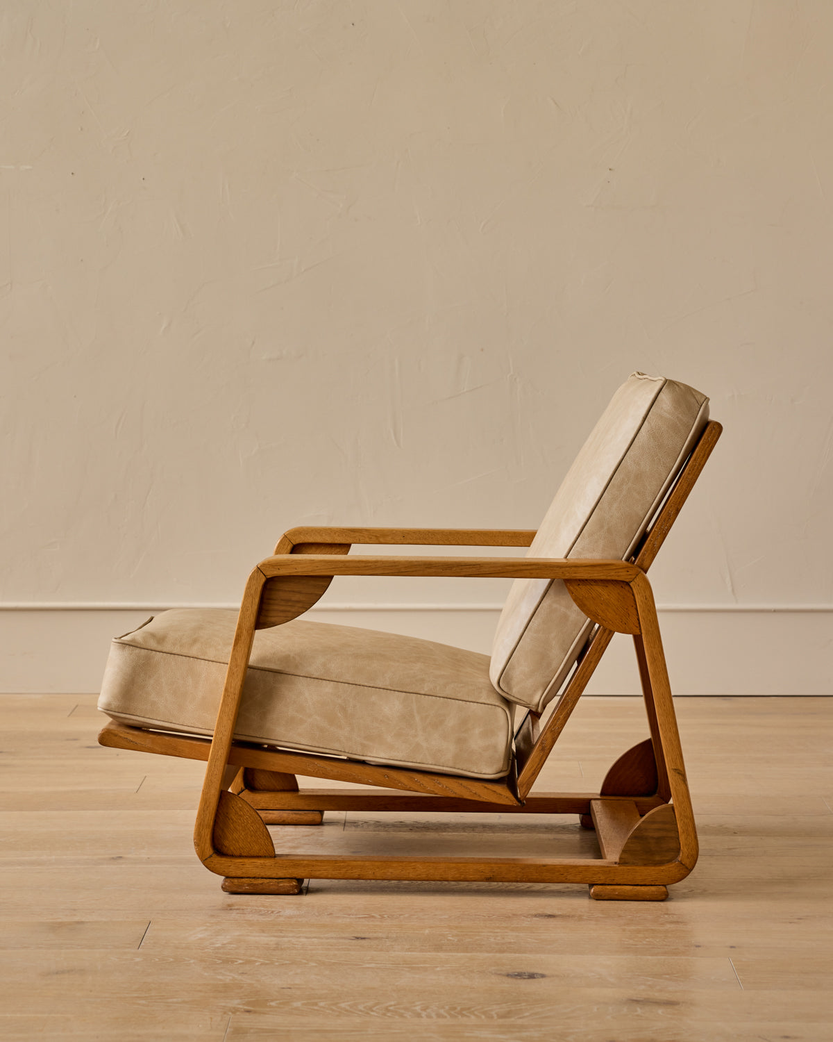 Lostine - Shopmade Lounge Chair in Au Lait Leather