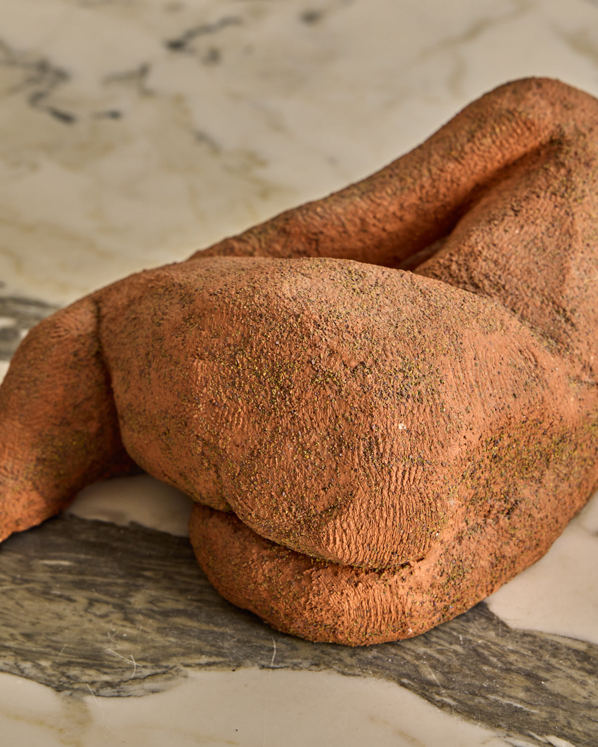 Lostine - Reclined Clay Figure Sculpture