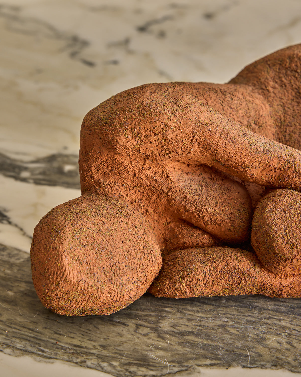 Lostine - Reclined Clay Figure Sculpture