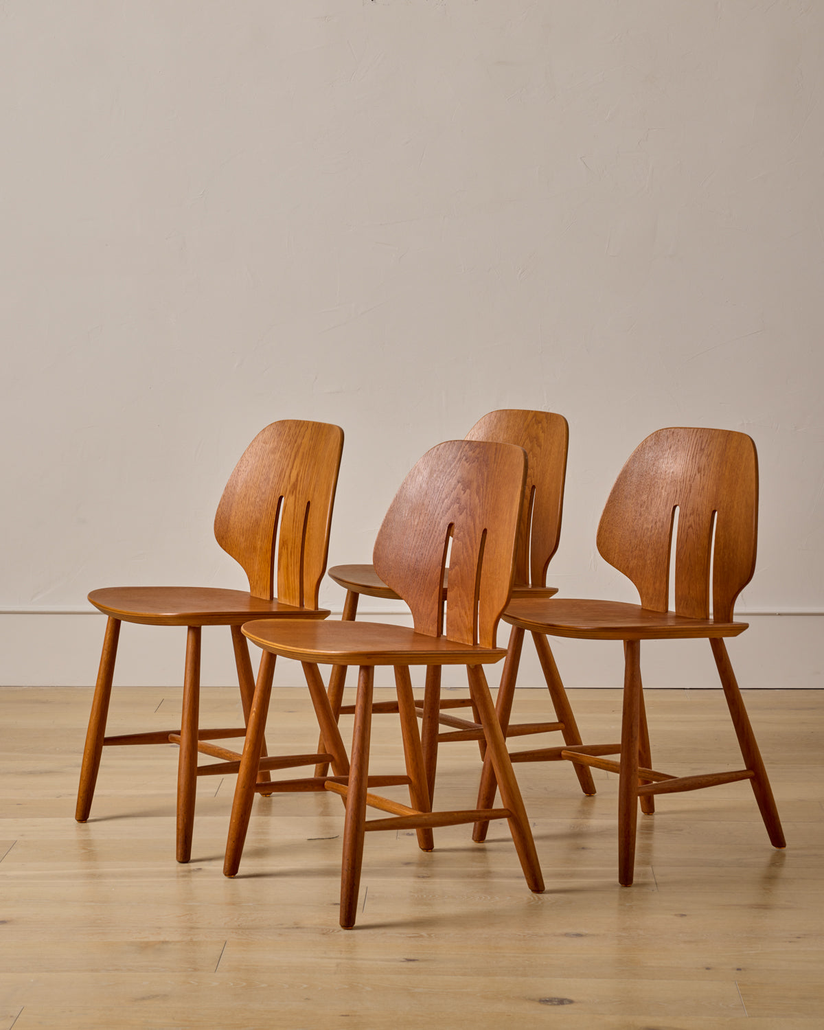 Lostine - Set of Oak Dining Chairs by Ejvind A. Johansson