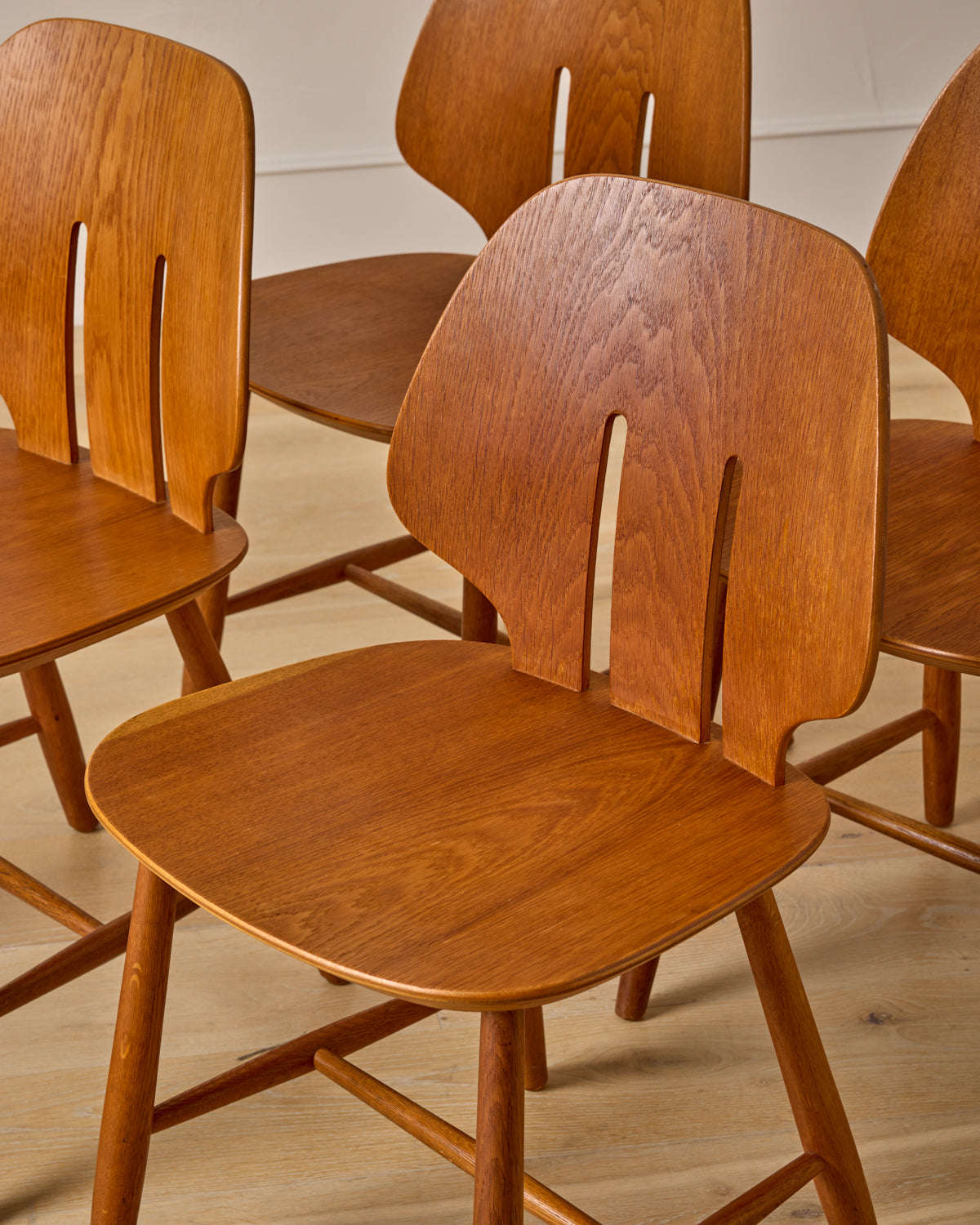 Lostine - Set of Oak Dining Chairs by Ejvind A. Johansson