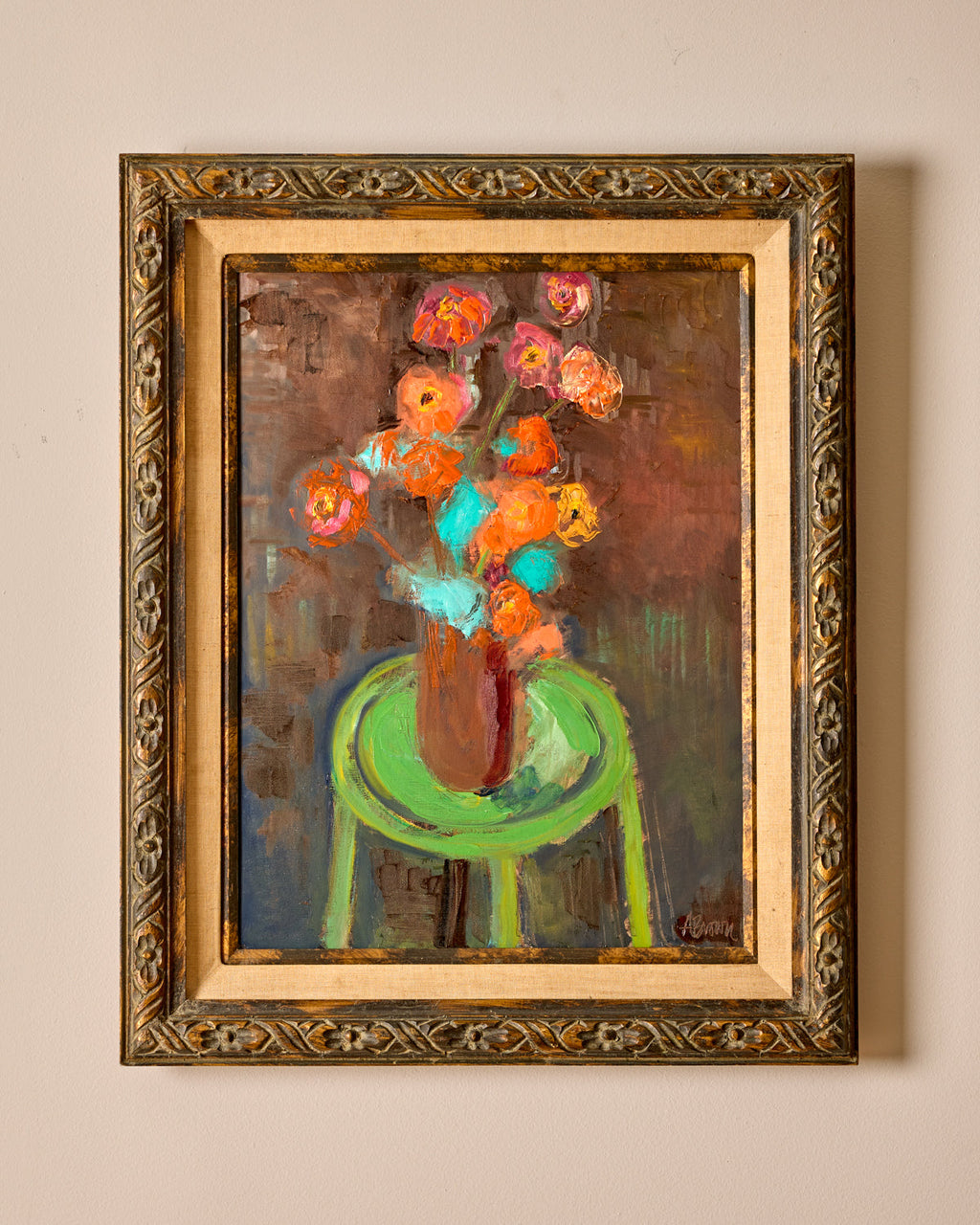 Lostine - Bouquet on Green Stool