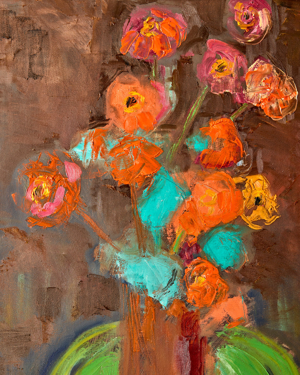 Lostine - Bouquet on Green Stool