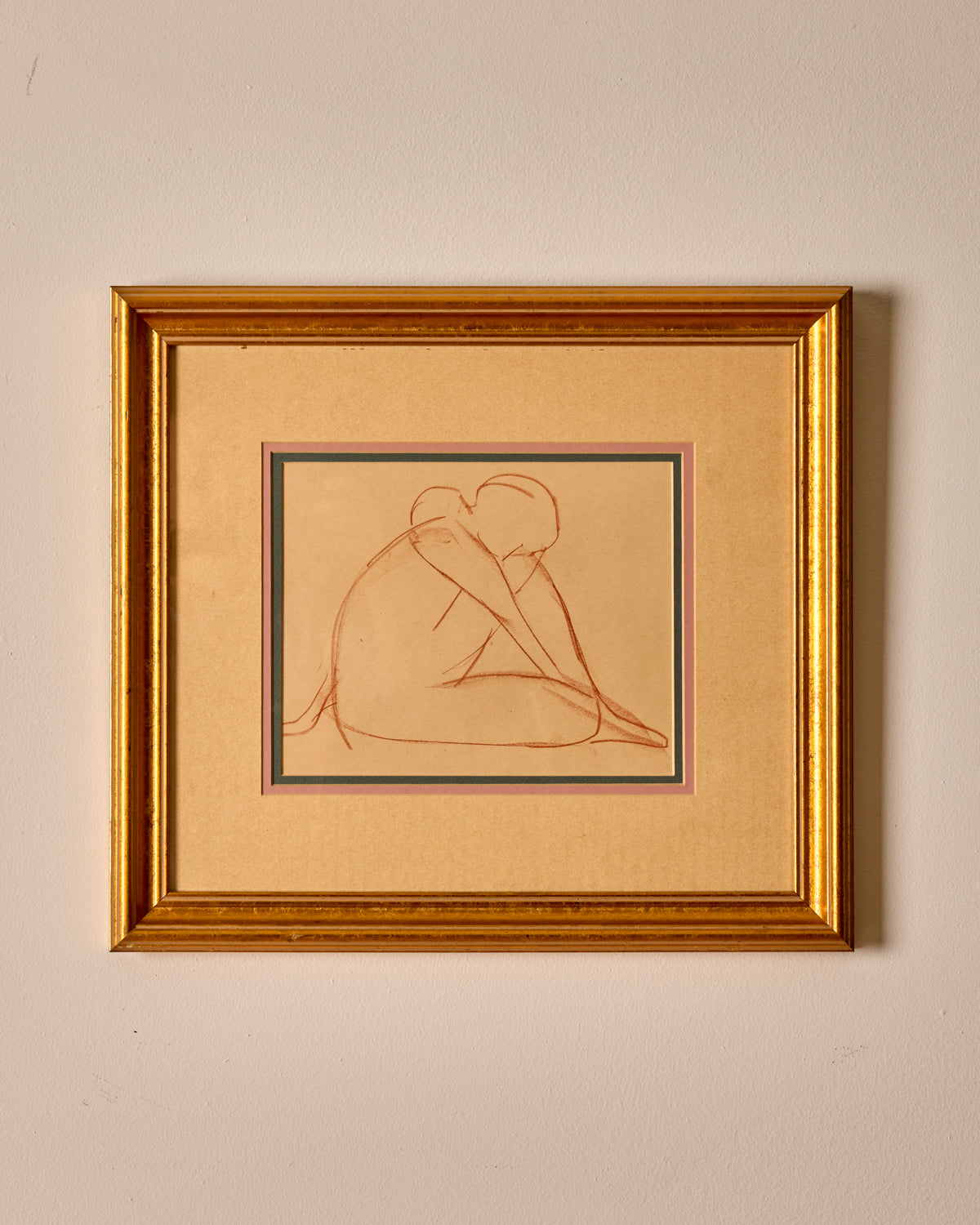 Lostine - Seated Figure Study in Sanguine