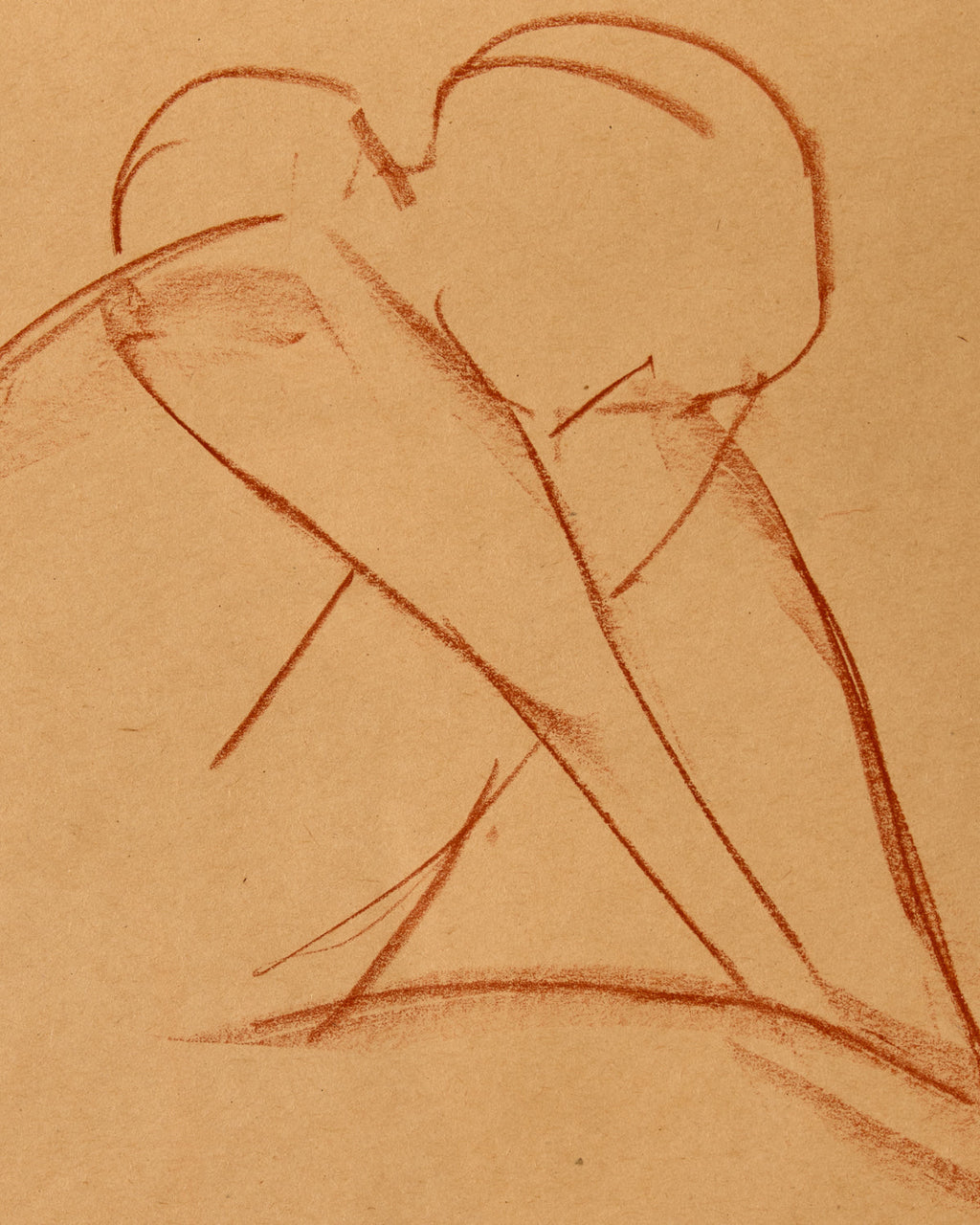 Lostine - Seated Figure Study in Sanguine