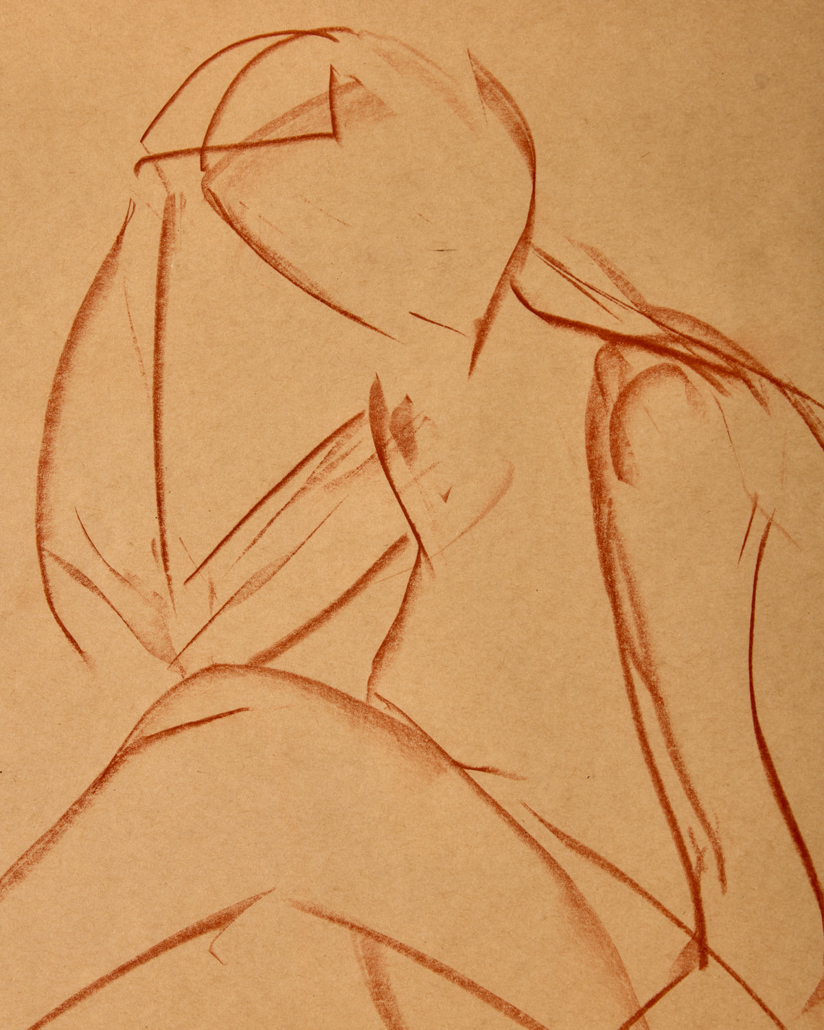 Lostine - Seated Figure Study in Sanguine #2