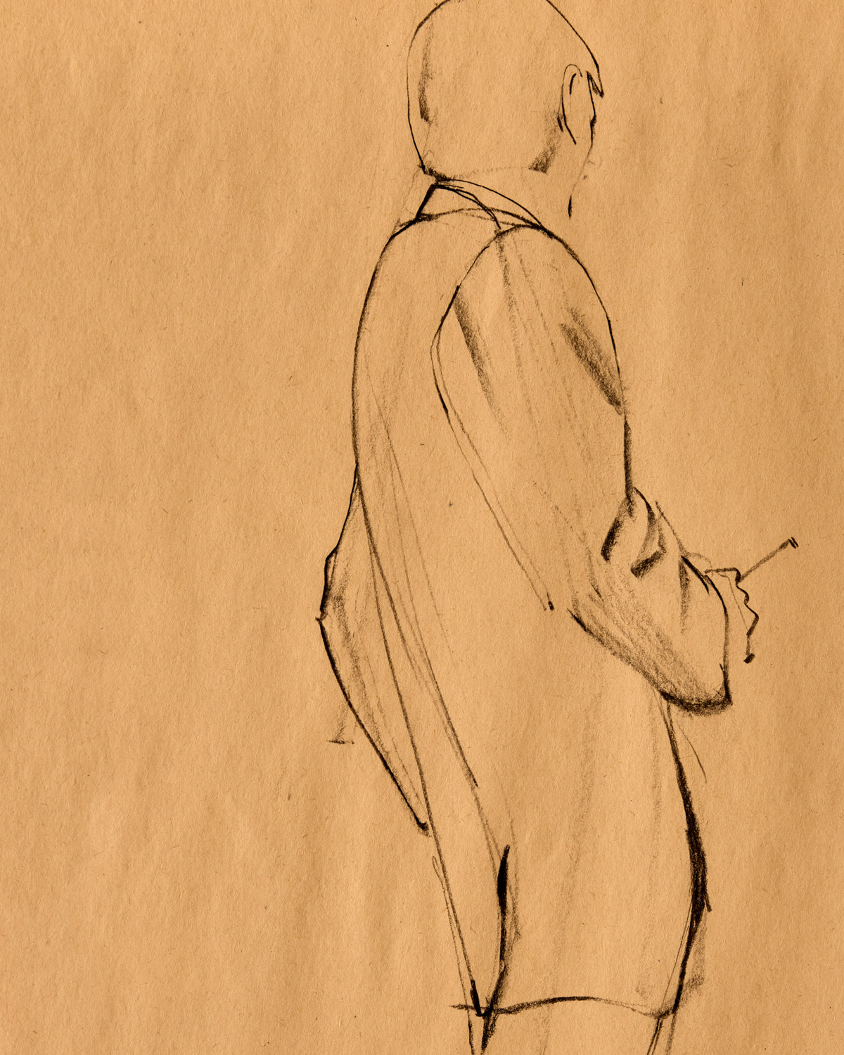 Lostine - Suited Figure Study in Charcoal