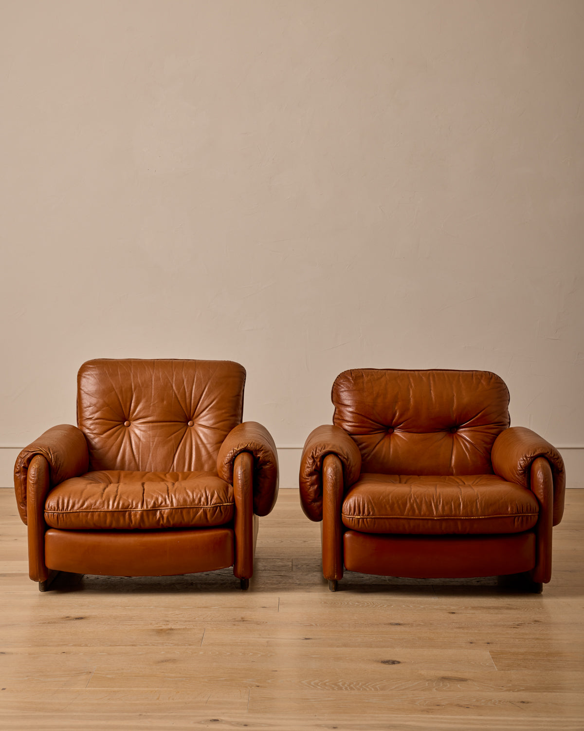 Lostine - Pair of Italian Leather Armchairs
