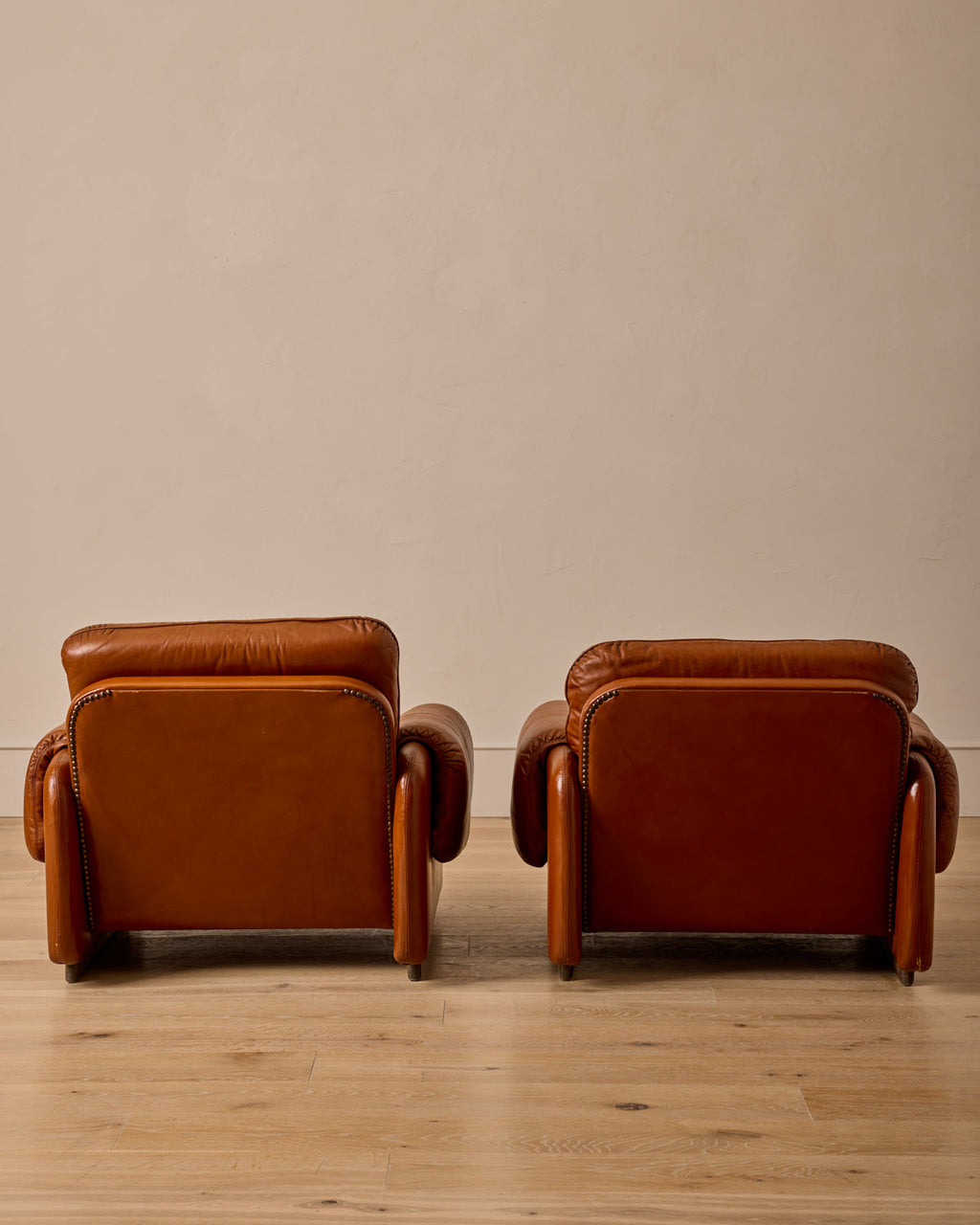 Lostine - Pair of Italian Leather Armchairs