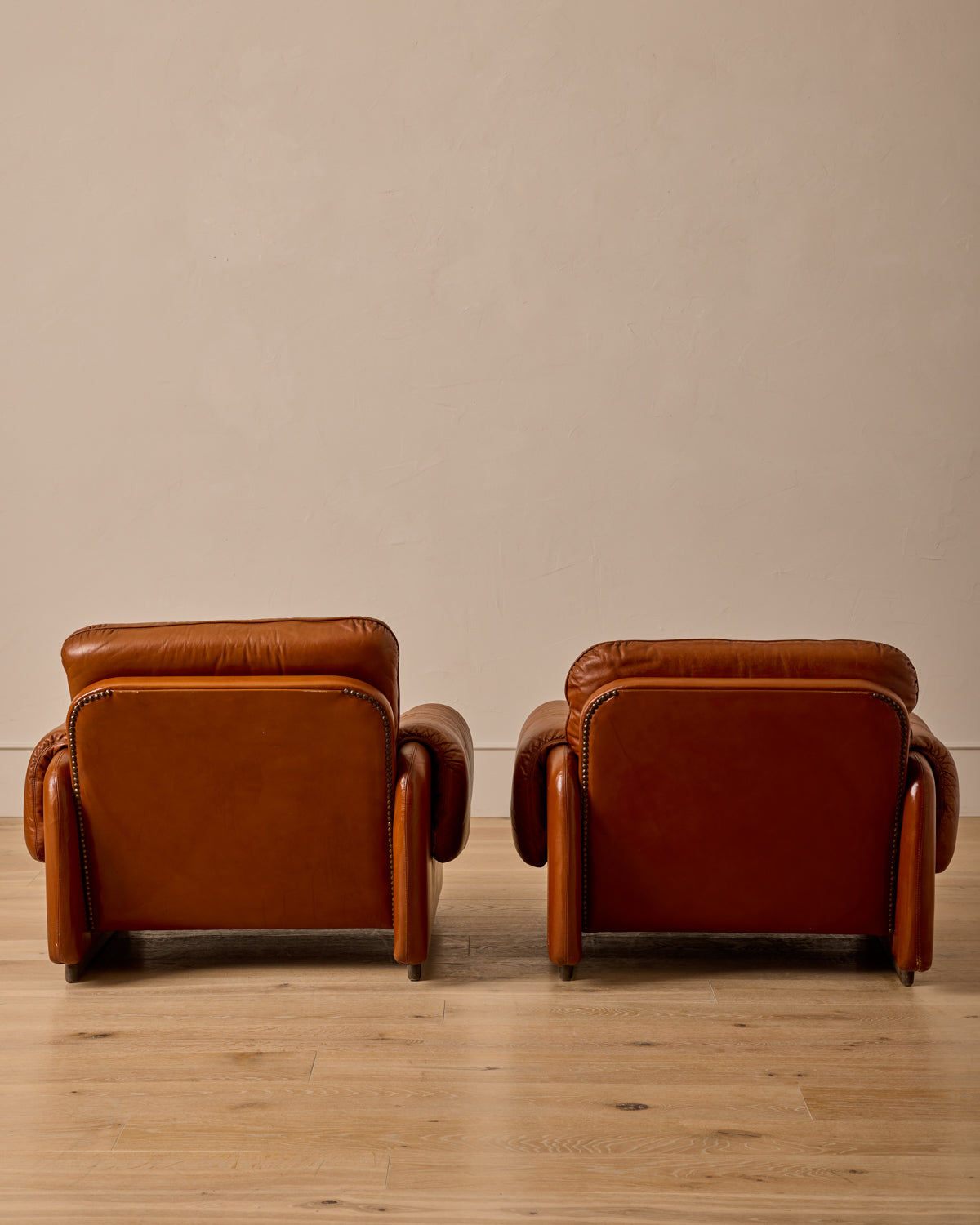 Lostine - Pair of Italian Leather Armchairs