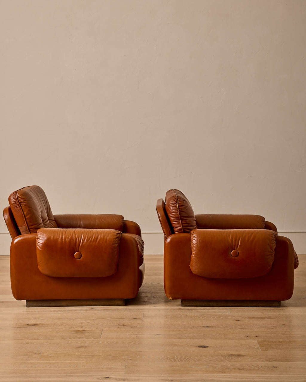 Lostine - Pair of Italian Leather Armchairs