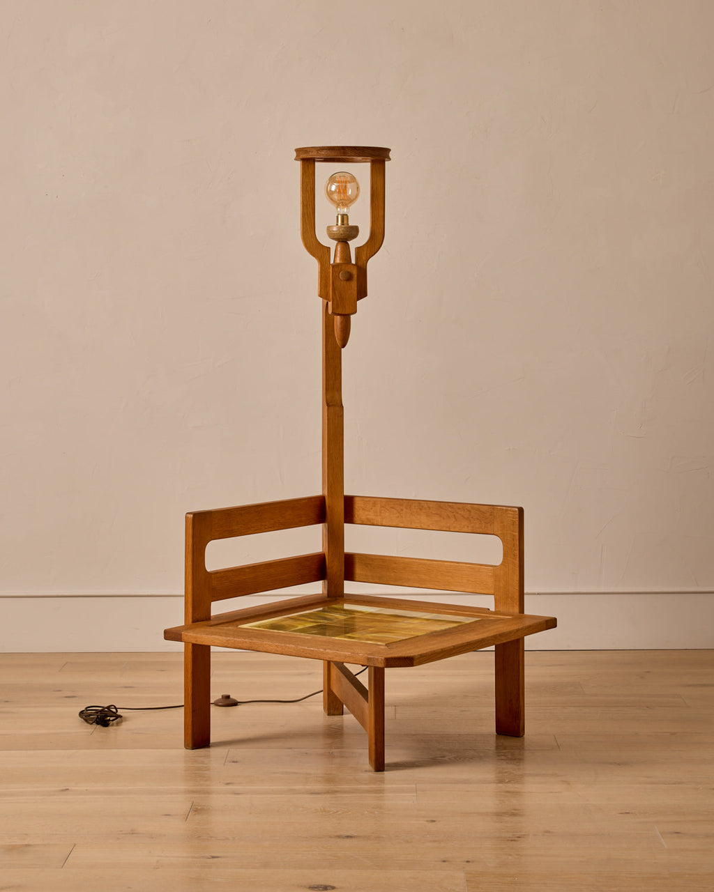 Lostine - Tiled Table with Lamp by Guillerme & Chambron