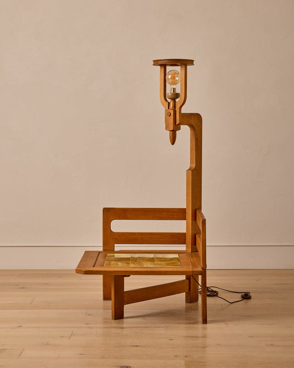 Lostine - Tiled Table with Lamp by Guillerme & Chambron