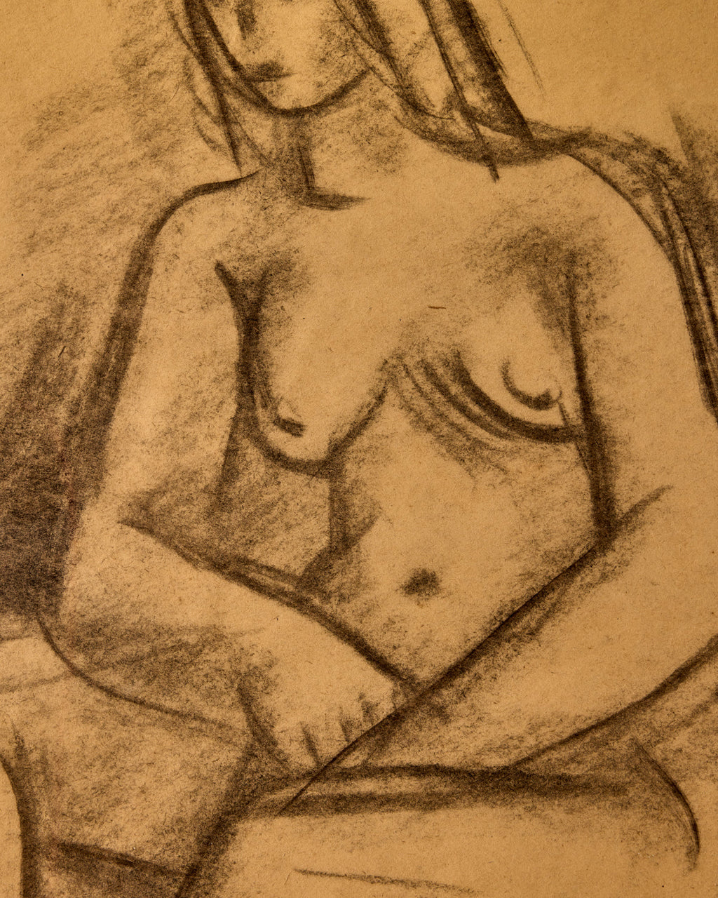 Lostine - Seated Nude in Charcoal
