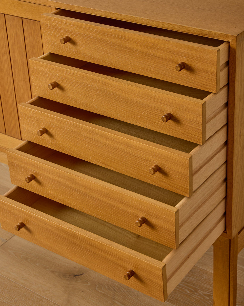 Lostine - Oak Cabinet with Drawers by Rud Thygesen & Johnny Sorensen