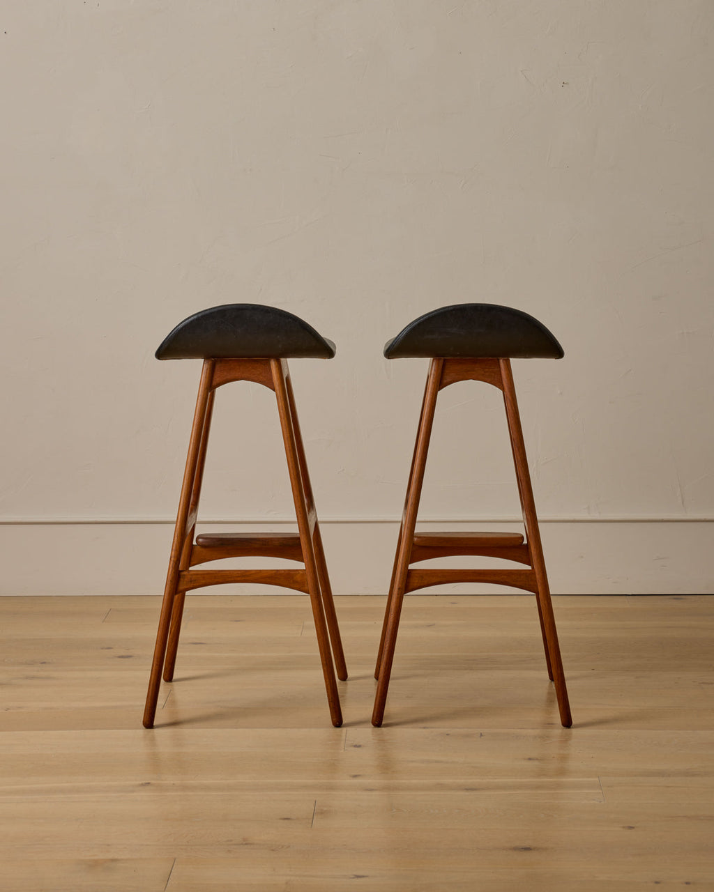 Lostine - Pair of Teak Barstools by Erik Buck