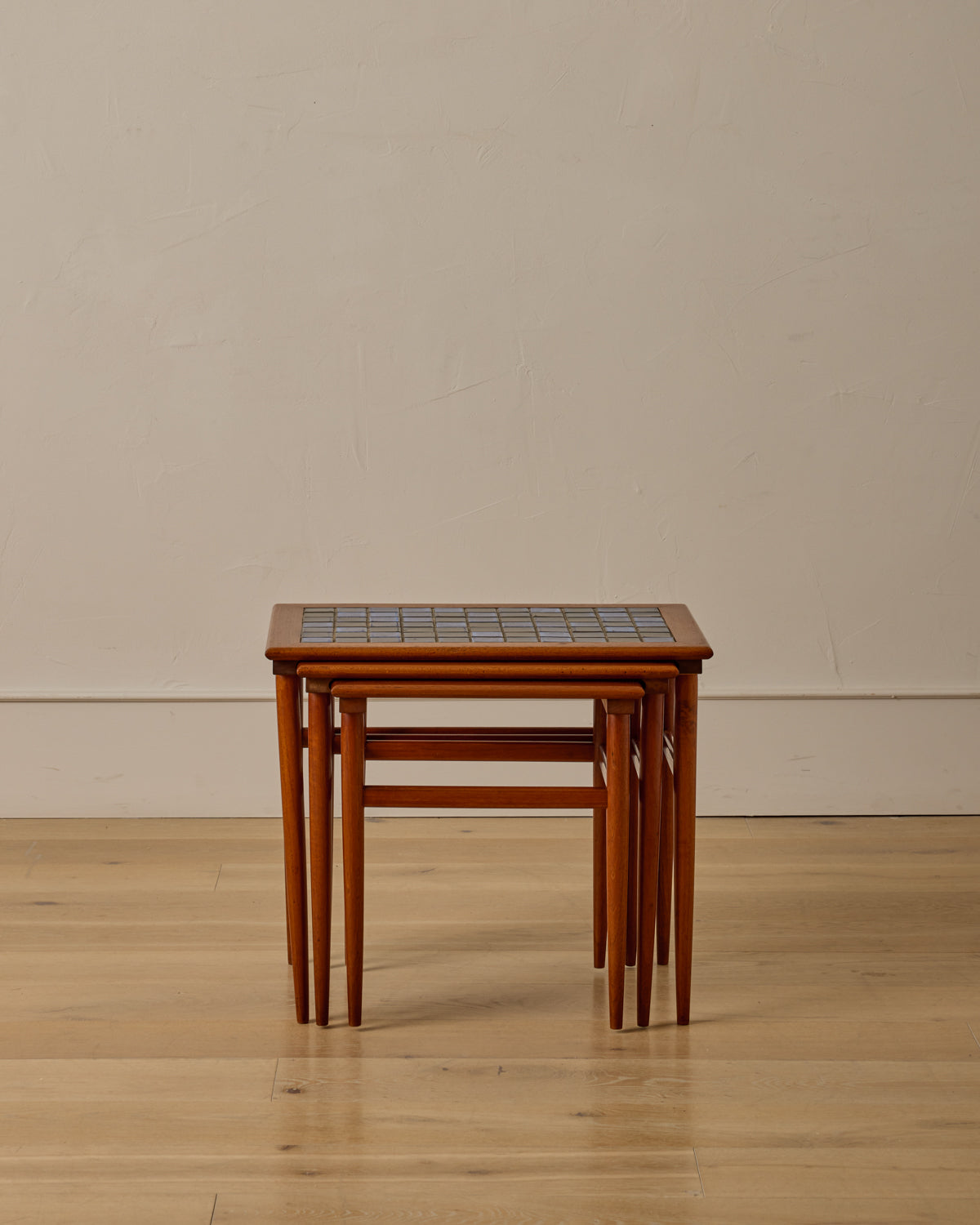 Lostine - Danish Nesting Tables with Ceramic Tops - Set of 3