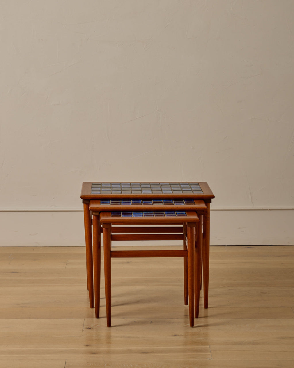 Lostine - Danish Nesting Tables with Ceramic Tops - Set of 3