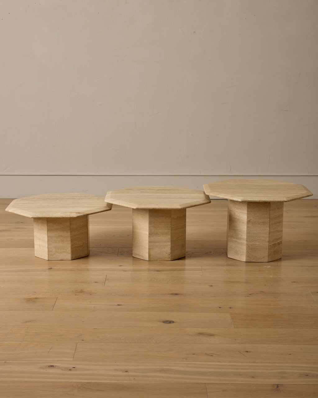Lostine - Travertine Nesting Tables - Set of 3